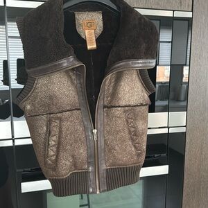 UGG Women's Brown Shearling Vest